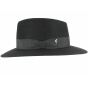 Traveller Hat - Sylvestre Fedora Black Fur Felt-Fléchet