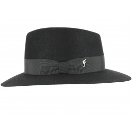 Chapeau Fédora en Feutre Lapin Noir-Fléchet