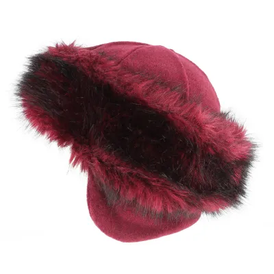 Toque Chamonix Fourrure bordeaux - Traclet- achat toque femme Reference : 5087 | Chapellerie Traclet