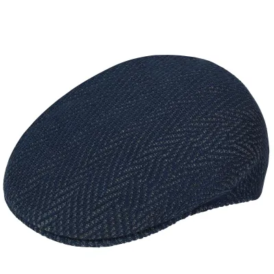Blue and Gray Herringbone 504 Cap - Kangol Reference: 8525 | Chapellerie Traclet