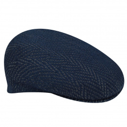 Herringbone Cap 504 Blue and Grey - Kangol