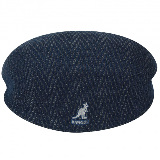 Casquette Herringbone 504 Bleue et Grise - Kangol