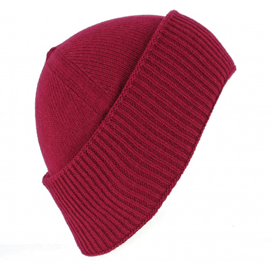 Red Wool Cousteau Beanie Made in France - Traclet