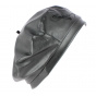 Black Faux Leather Candide Beret - Traclet