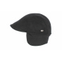 Black Polo cap with ear flaps - Crambes