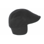 Black Polo cap with ear flaps - Crambes