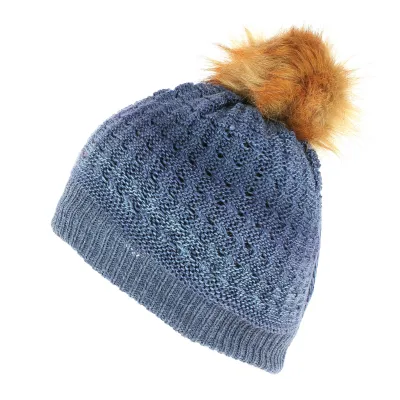 Blue Marie Pom Pom Beanie - Traclet Reference: 4186 | Chapellerie Traclet