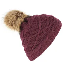 Bonnet A Pompon Victoria Bordeaux- Traclet Reference : 5014 | Chapellerie Traclet