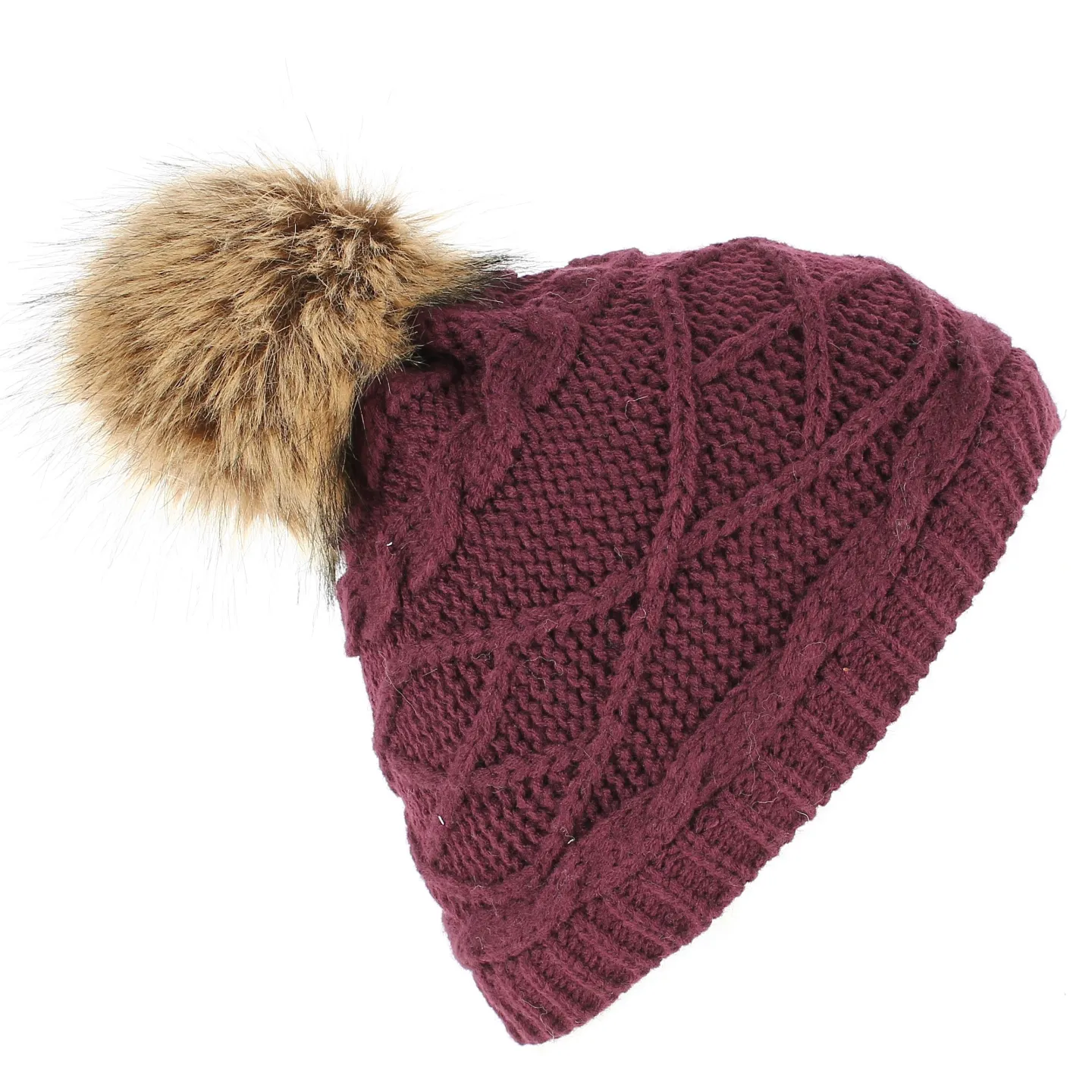 Bonnet A Pompon Victoria Bordeaux- Traclet Reference : 5014 | Chapellerie Traclet