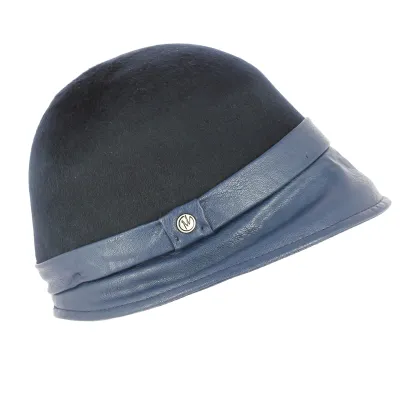 Chapeau Cloche Feutre Evelina avec Bords Skai Marine- Traclet  Reference : 8465 | Chapellerie Traclet