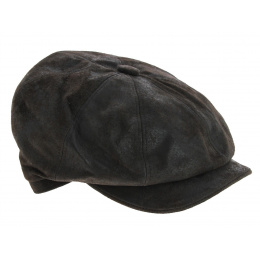 Casquette Newsboy Cuir Marron - Aussie Apparel