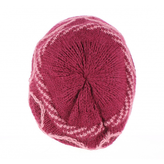 Béret / Bonnet Tricot Angora Lecce Cassis - Traclet