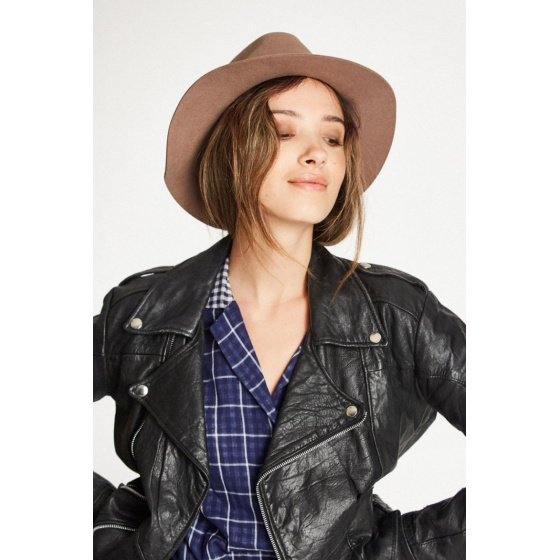 Chapeau Wesley Fedora Feutre Laine Sable- Brixton