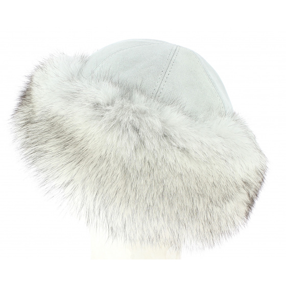 Macha Fox Fur Hat Leather & Fox - Traclet