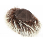 Ciadellia Leather & Fox Fur Brown Hat - Traclet