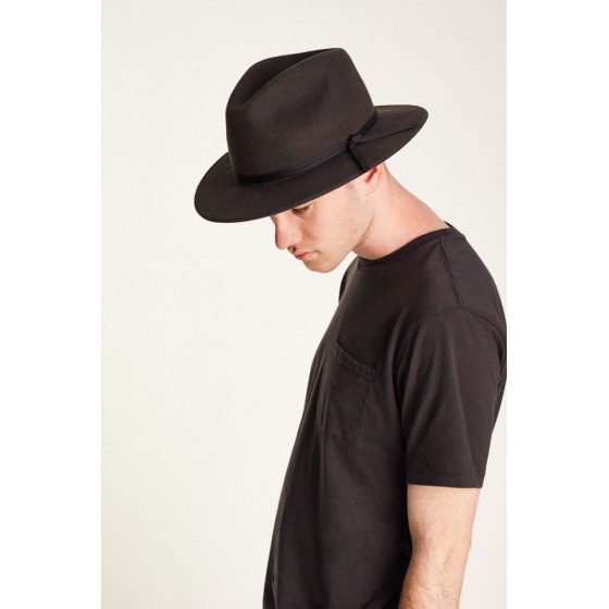 Coleman Fedora Hat Washed Black - Brixton