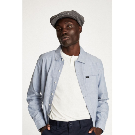 Ollie Grey/White Flat Cap - Brixton