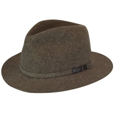 Bailey Codner Lanoluxe Fedora Hat in Taupe Reference: 8596 | Traclet Hat Shop