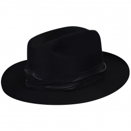 Black Boss Fedora Hat - Bailey