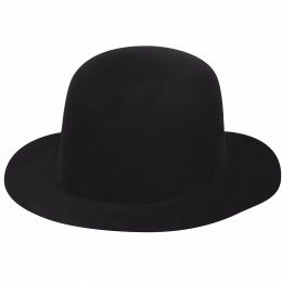 Chapeau Newsten Fedora Noir Velours- Bailey