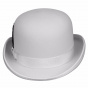 White Derby Bowler Hat - Bailey