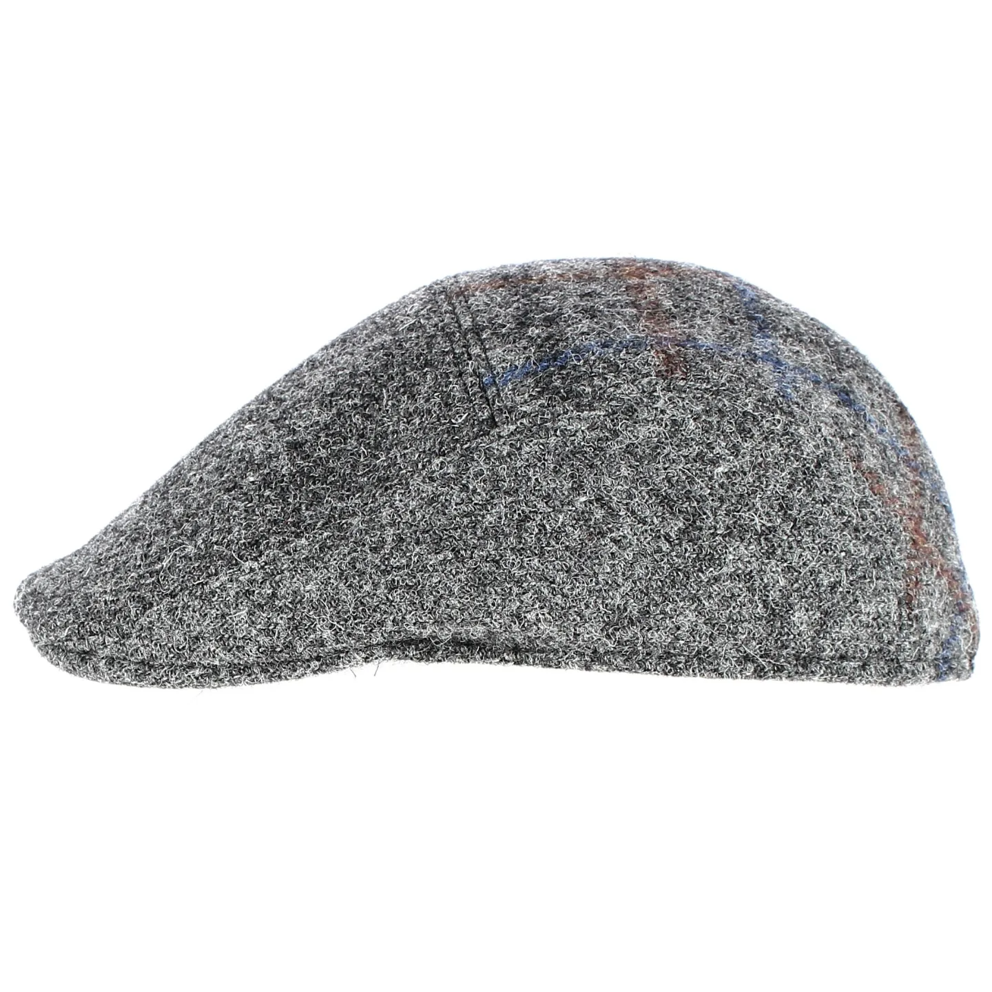 Flat Cap in Harris Tweed Ascot grey CRAMBES Reference: 54 | Traclet Hat Shop