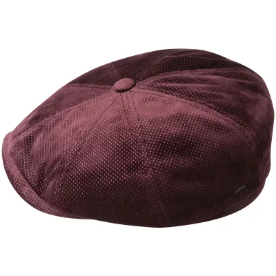 Wyman Newsboy Burgundy Velvet Cap - Bailey Reference: 8604 | Traclet Hat Shop