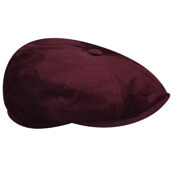 Wyman Newsboy Burgundy Velvet Cap - Bailey