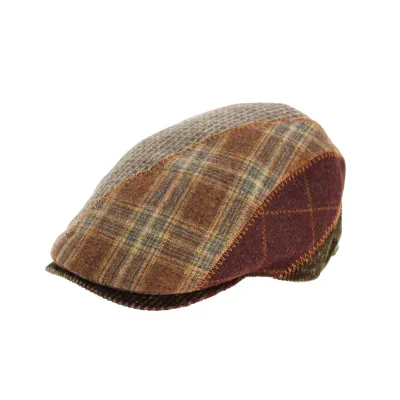 Simon Patchwork Velvet and Wool Cap - Traclet Reference: 8613 | Traclet Hat Shop