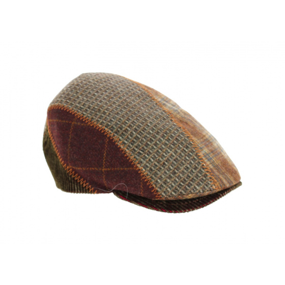 Casquette Simon Patchwork Velours et Laine -Traclet