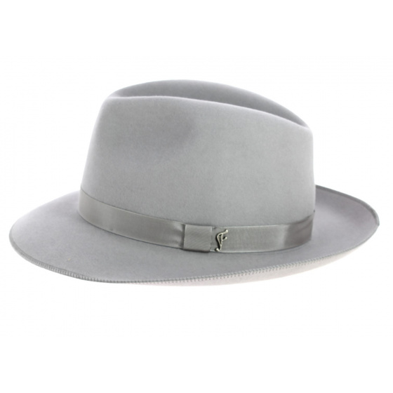 Fedora Hat Le Chazelles Grey Fur Felt - Fléchet Fedora Hat Le Chazelles Grey Fur Felt - Fléchet