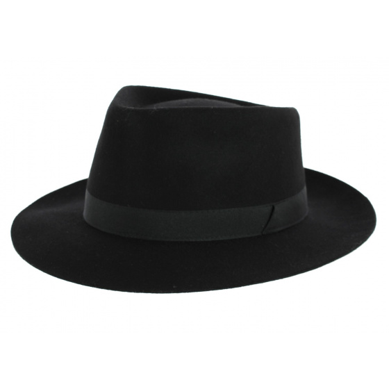 Black Jacson Fedora Hat - Crambes