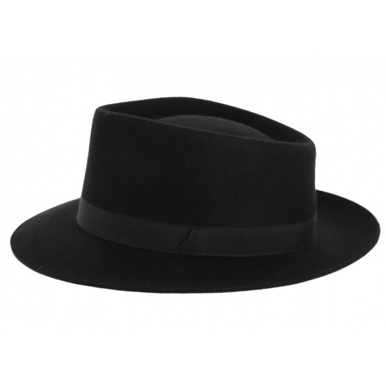 Black Jacson Fedora Hat - Crambes