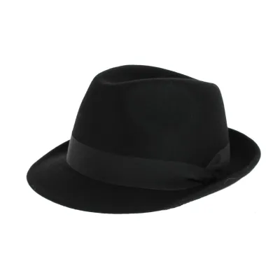 Chapeau Trilby Bart Noir- Crambes  Reference : 8608 | Chapellerie Traclet