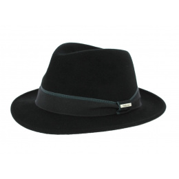 Gueret Fedora Hat Black Felt - Traclet