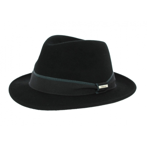 Gueret Fedora Hat Black Felt - Traclet