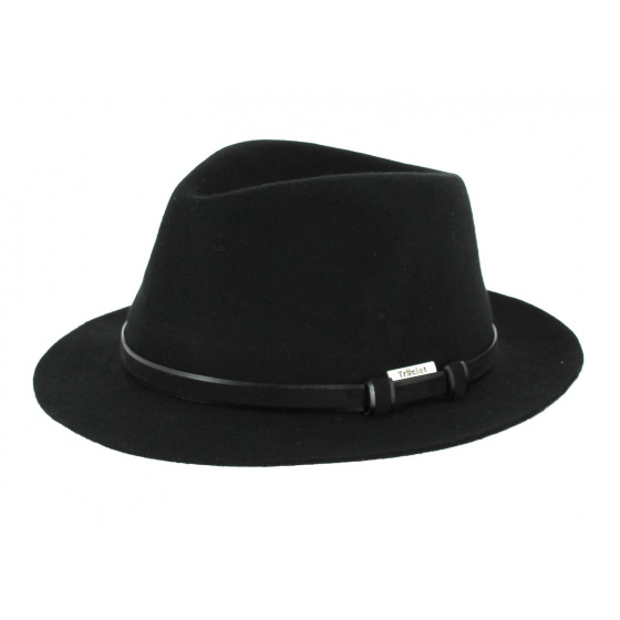 Mans Black Felt Traveller Hat - Traclet