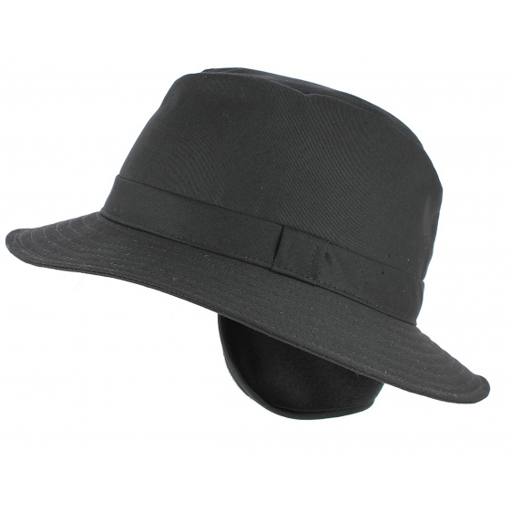 Orvieto Safari Hat with Ear Flaps Black - Crambes