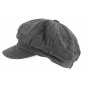 Dark Grey Polar Fleece Newsboy Cap