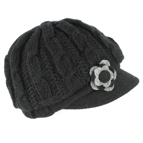 Casquette Gavroche Angèle Tricot Noir - Traclet