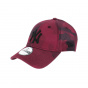 Military Camo Pattern Cap Burgundy - New Era