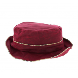 Chapeau Cloche en Coton Huilé Bordeaux- Traclet