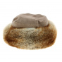 Nastasia Leather & Faux Fur Beige Hat - Traclet