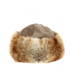 Toque Ivanova Cuir & Fausse Fourrure Beige- Traclet