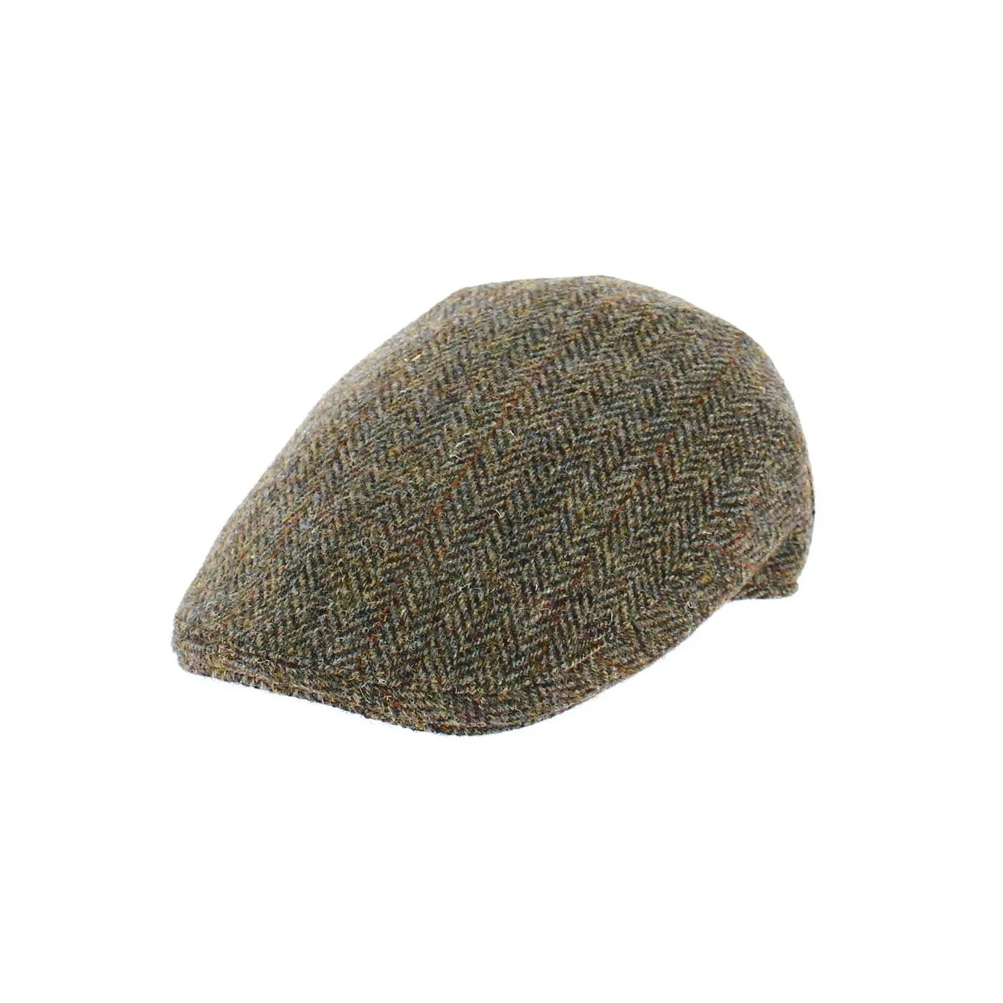 Khaki Harris Tweed Flat Cap - Traclet Reference: 8634 | Traclet Hat Shop
