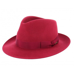 Bogart Penn Felt Fur Hat Red- Stetson