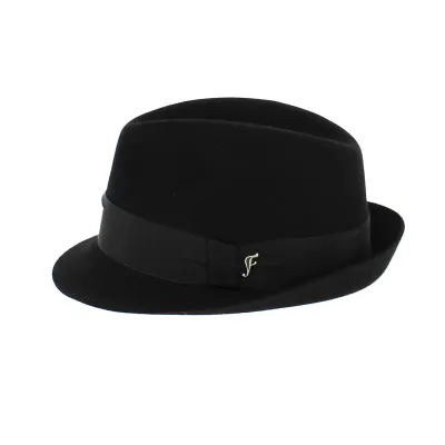 Cosne Trilby Black Rabbit Felt Hat - Fléchet Reference: 8641 | Traclet Hat Shop