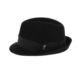 Cosne Trilby Black Rabbit Felt Hat - Fléchet