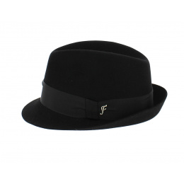 Cosne Trilby Hat Felt Rabbit Black - Fléchet