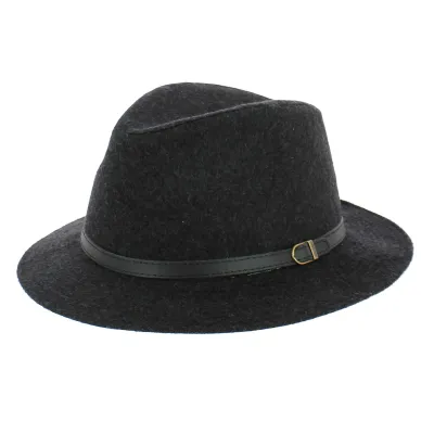 Florentino Traveller Hat Anthracite Wool - Fléchet  Reference: 8637 | Traclet Hat Shop